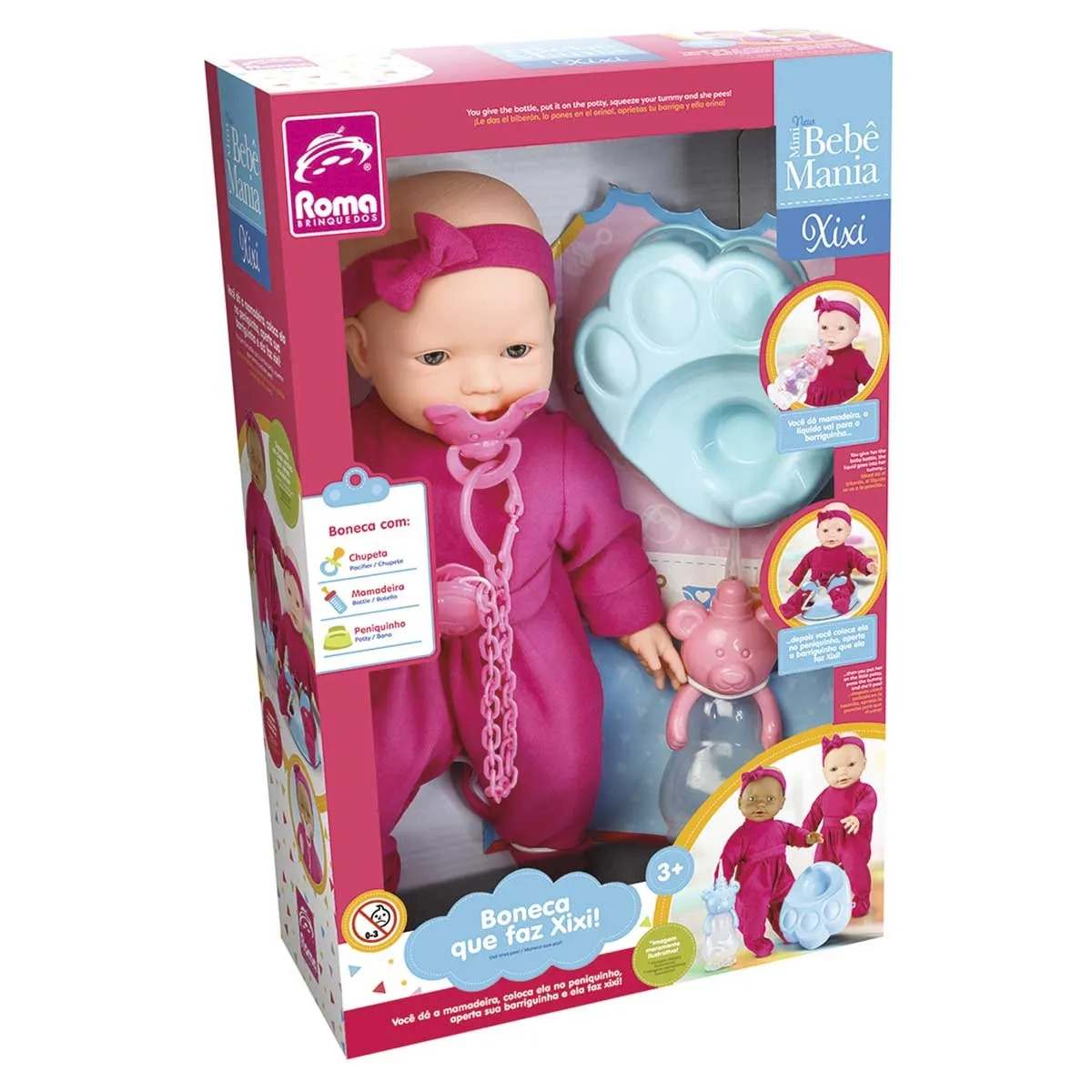 BONECA NEW MINI BABY MANIA XIXI